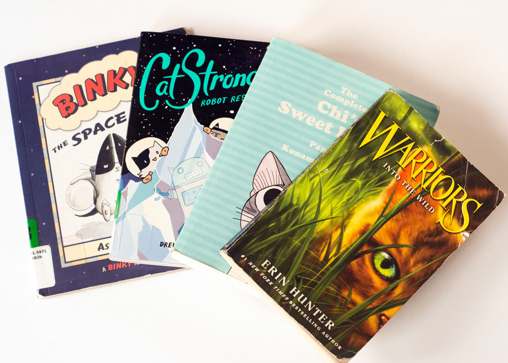 Books: Binky the Space Cat, Catstronauts, Chi's Sweet Home, Warriors