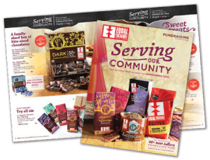 Equal Exchange offers a fundraising program featuring fair trade coffee, chocolate, and gifts. 