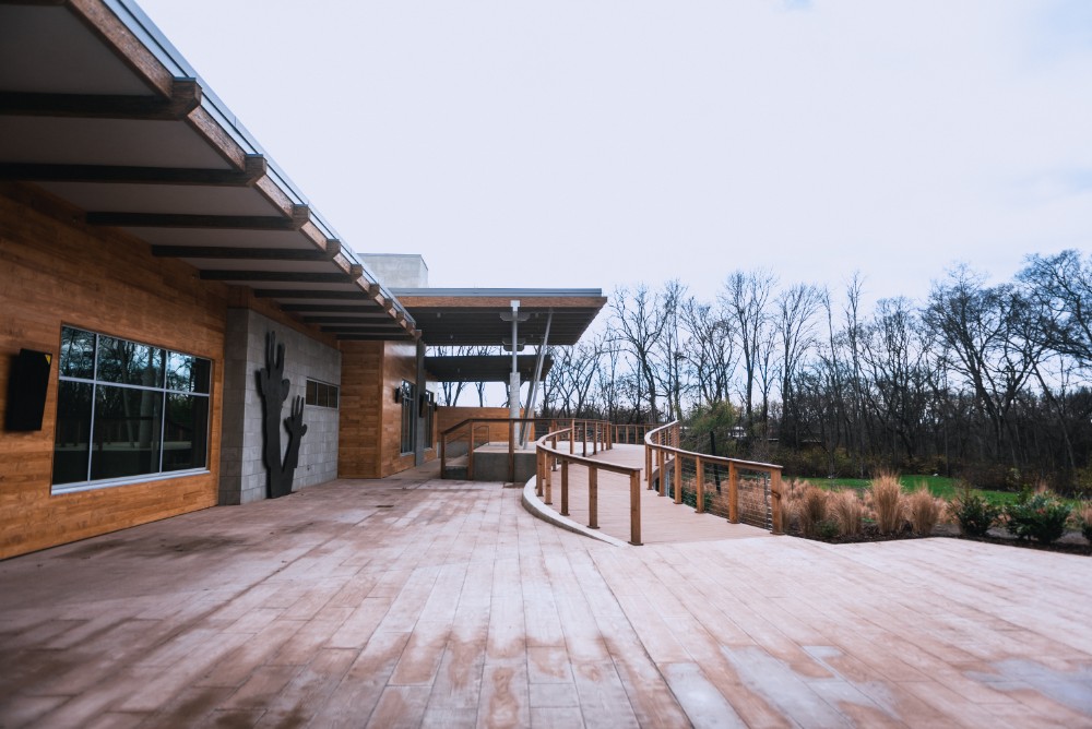An exterior view of the new Veterinary Center at the Nashville Zoo